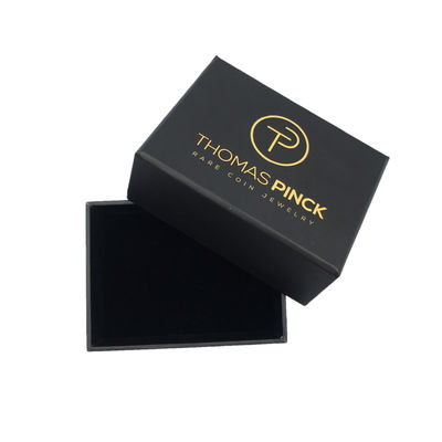 Siyah 2mm Karton Mücevher Hediye Kutusu PMS Lüks Yüzük Sert Küçük Kağıt Kozmetik Ambalaj